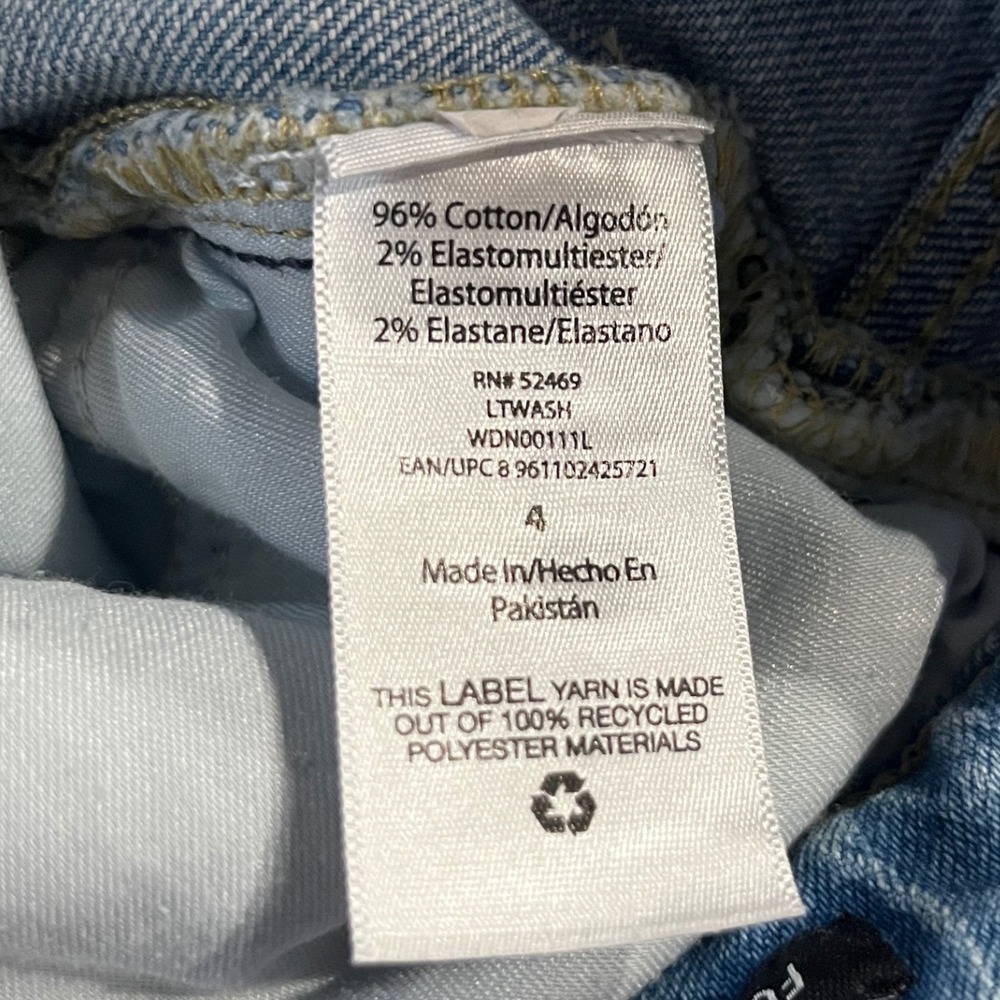 Free Assembly Womens Wide Leg High Rise Jeans Light Wash Blue Denim Size 4 - Picture 5 of 5